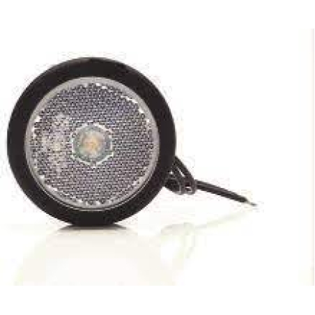 פנס פינה עגול לבן כולל מחזיר אור