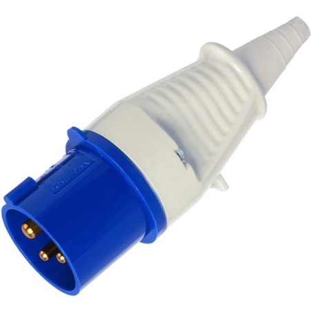 שקע חשמל תעשיתי 16A זכר כחול