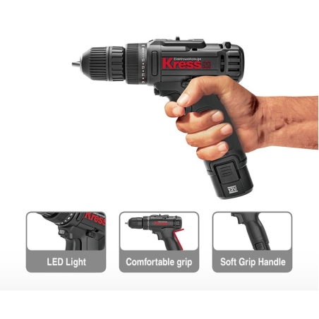 מברגת מטענת 2 סוללות +12V