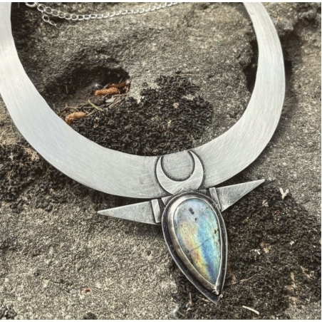 Labradorite rainbow choker