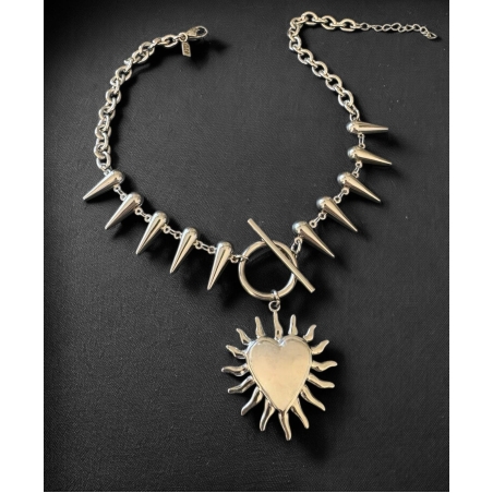 Pierced heart necklace