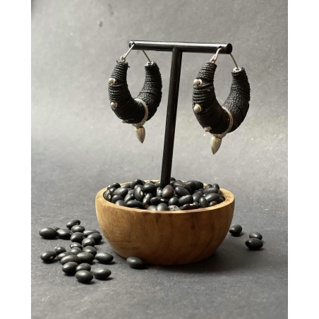 Black pirate earrings