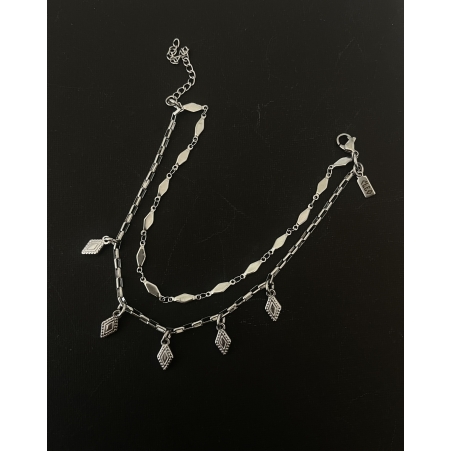Double rhombus anklet