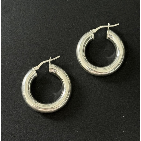 Silver hoops - 5