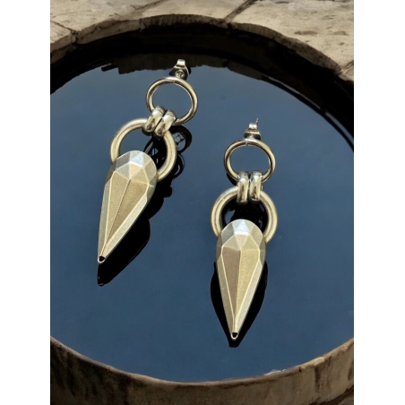Silver tears earrings