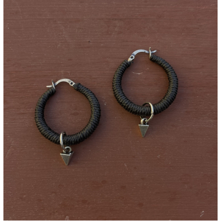 Black pyramid earrings