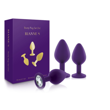 סט פלאגים מסילקון בגדלים שונים Booty plug set RIANNE S