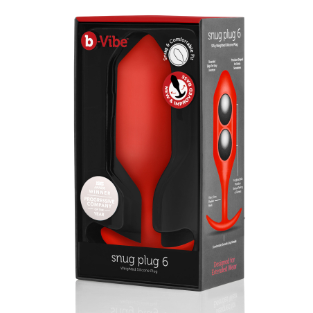 B-VIBE - פלאג אנאלי צמוד 6 אדום