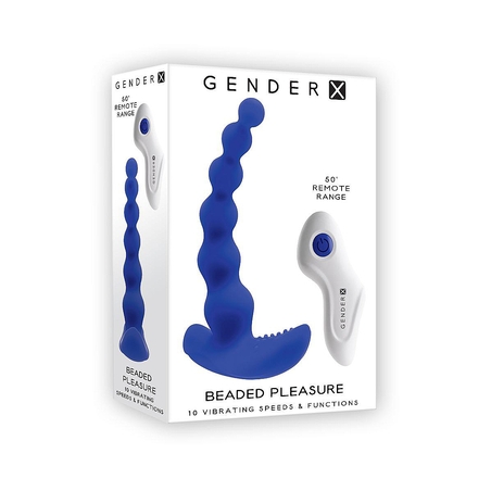 חרוזים רוטטים אנאליים מסילקון לעונג אחורי-Gender X