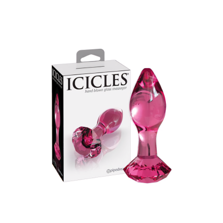 פלאג זכוכית מעוצב לחדירה אנאלית-icicles