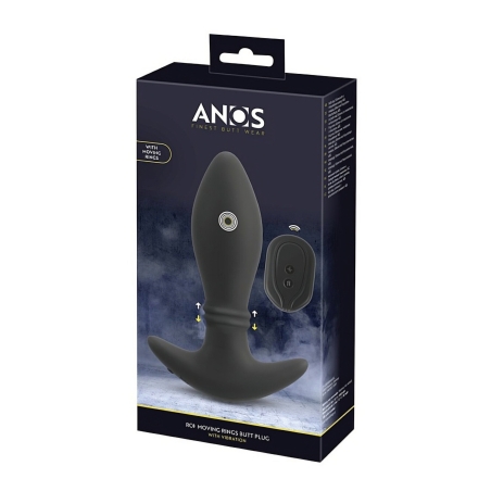 פלאג אנאלי רוטט עם טבעות נעות-ANOS