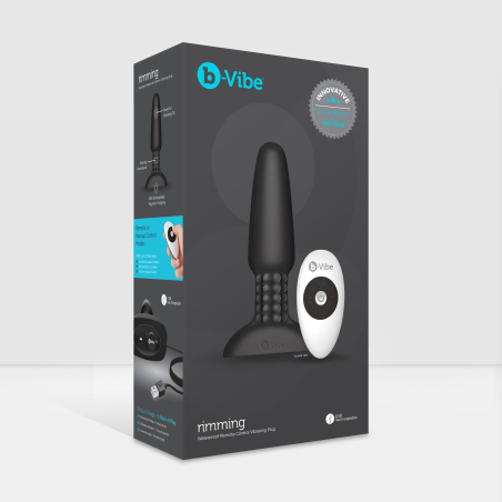 B-VIBE - פלאג אנאלי רוטט עם שלט רחוק רימינג 2 שחור