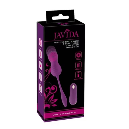 ביצי אהבה רוטטות לגירוי הנרתיק עם שלט-JAVIDA