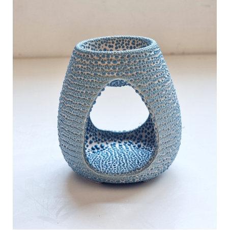 Large Blue Textured Essential Oil Burner