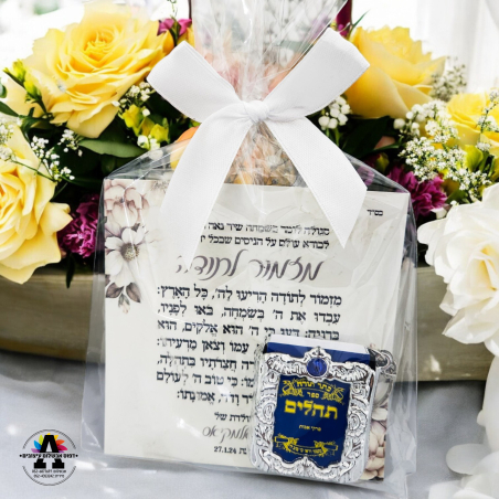 מגנט מזמור לתודה+מחזיק ספר תהלים-דגם כסף