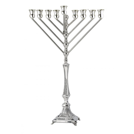 חנוכיה חבד פריז - כסף טהור