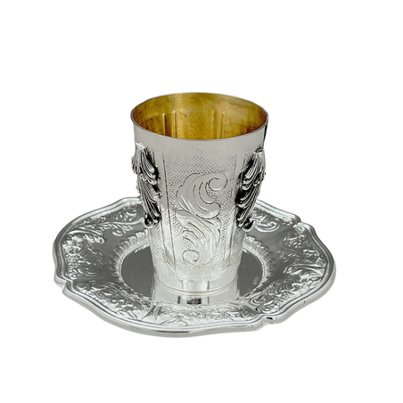 סט כוס בלז חדש! ריקוע עבודת יד -ריקוע 2