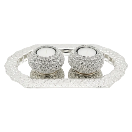 מבצע לפסח - זוג פמוטים שולחניים ומגש