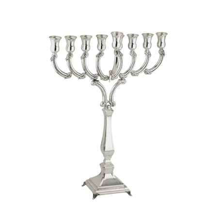 חנוכיה קשת גבוה גמלא - כסף טהור