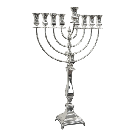 חנוכיה גולן נר מרובע עם צלחות וכד