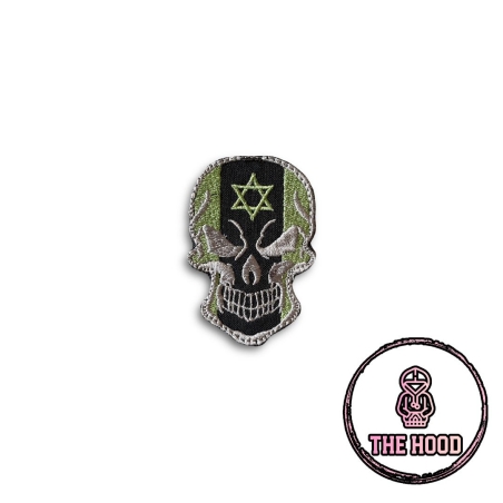 פאצ' גולגולת שחור ירוק