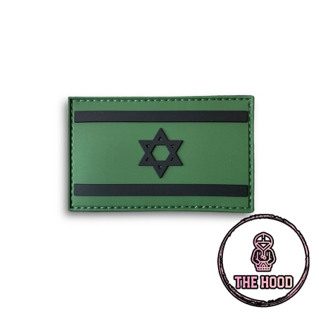 פאצ' PVC סיליקון דגל ישראל ירוק שחור