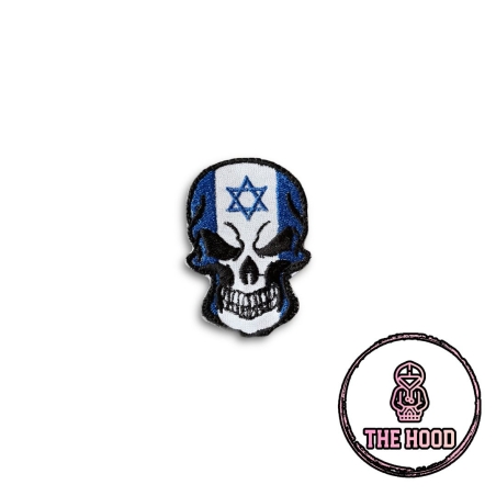 פאצ' גולגולת כחול לבן