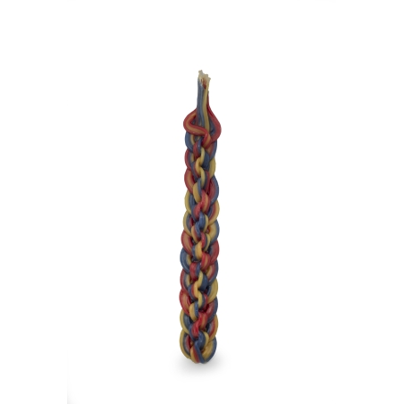 multicolor havdalah candle with 18 wicks