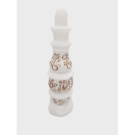 white  Havdalah decorative candle Marrakesh