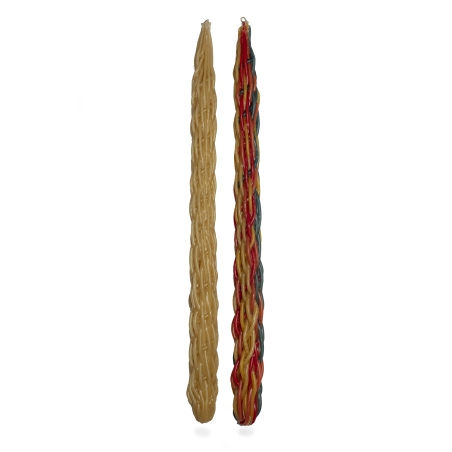 Large Natural Beeswax Havdalah Candle 26 wicks