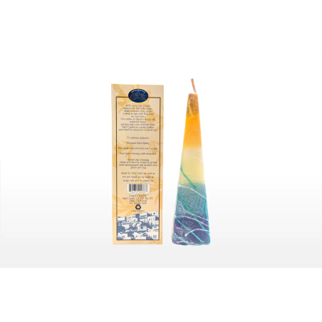 Handmade Multicolored Pyramid Havdalah Candle