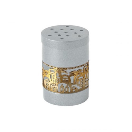 Spice Box + Metal Cutout Jerusalem - Silver