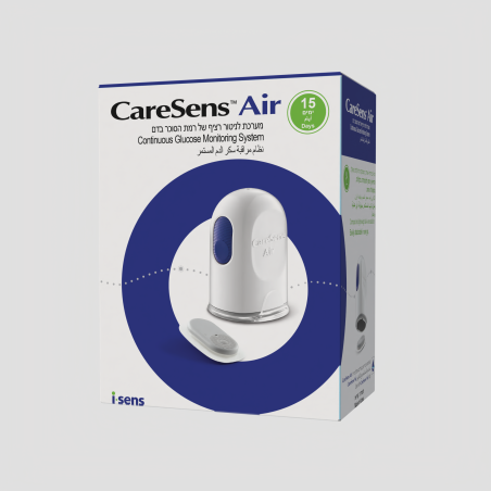 CareSens Air CGM - מערכת לניטור רציף של רמות סוכר בדם - לשימוש של 15 יום. דק, קל, מדויק וקל לשימוש, הכל במכשיר אחד.