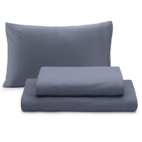 מצעי ג'רסי בגוון אפור כהה