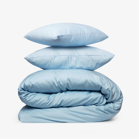 סט סאטן 500 כותנה משובחת צבע תכלת