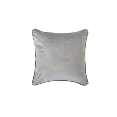 כרית נוי דגם קטיפה עם קדר בצבע אפור בהיר בגודל 60/60 ס