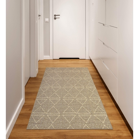 שטיחון למטבח ולמסדרון דגם AQABA מוקה