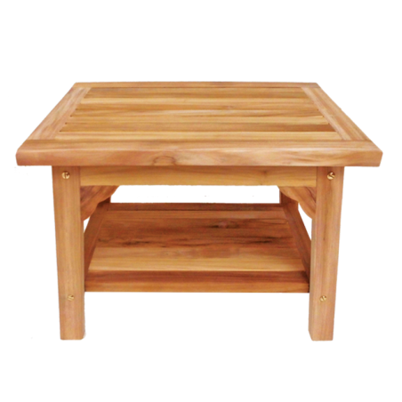 ספסל מלבני מעץ טיק מלא  60 ס