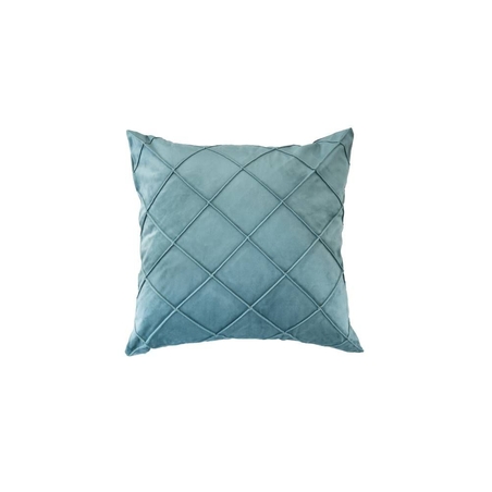 כרית נוי דגם קטיפה מעויינים עם קדר בצבע סלדין בגודל 60/60 ס