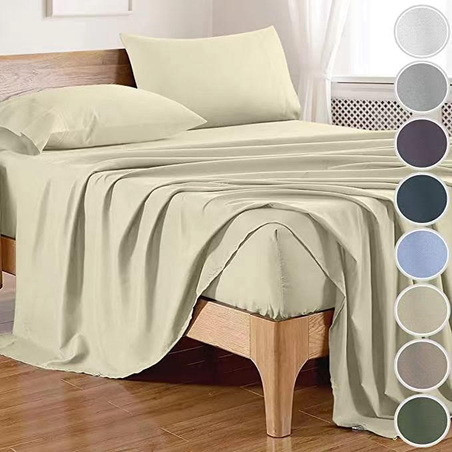 מצעים במבוק סאטן שמנת