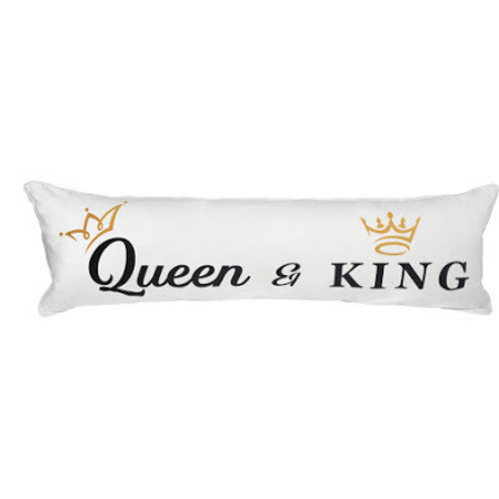 כרית נוי דגם King&Queen שמנת