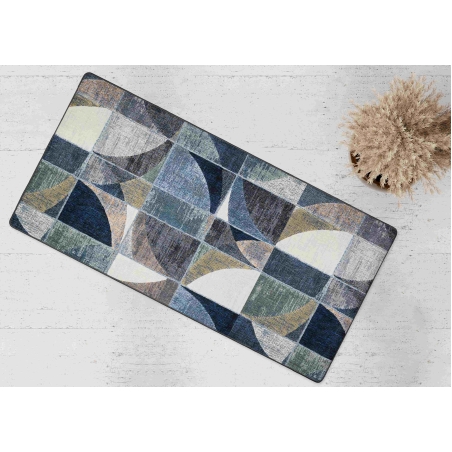 שטיחון מטבח כביס ופרקטי דגם גאומטרי