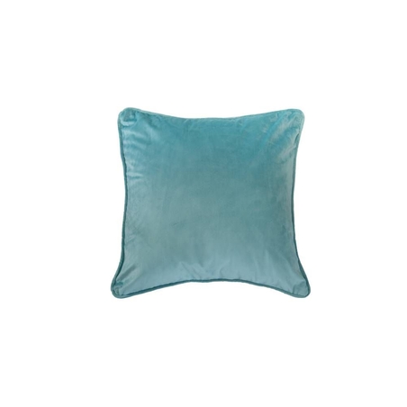 כרית נוי דגם קטיפה עם קדר בצבע תכלת בגודל 60/60 ס