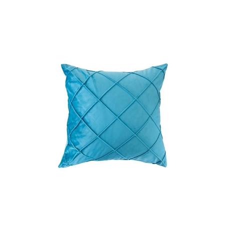 כרית נוי דגם  קטיפה מעויינים עם קדר בצבע  כחול בגודל 60/60