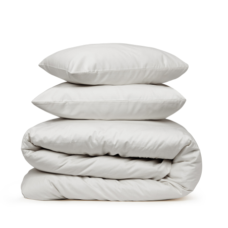 סט סאטן 500 כותנה משובחת צבע לבן