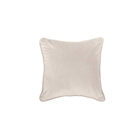 כרית נוי דגם קטיפה עם קדר בצבע שמנת בגודל 60/60 ס