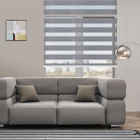 וילון זברה אפור