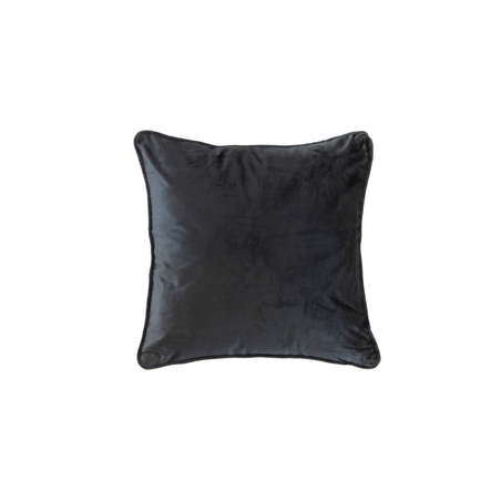 כרית נוי דגם קטיפה עם קדר בצבע שחור בגודל 60/60 ס