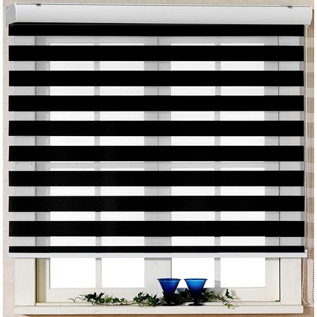 וילון זברה  בגוון שחור