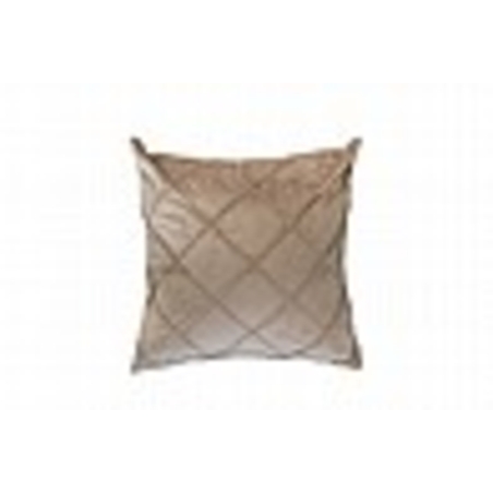 כרית נוי דגם קטיפה מעויינים עם קדר בצבע מוקה בגודל 60/60 ס